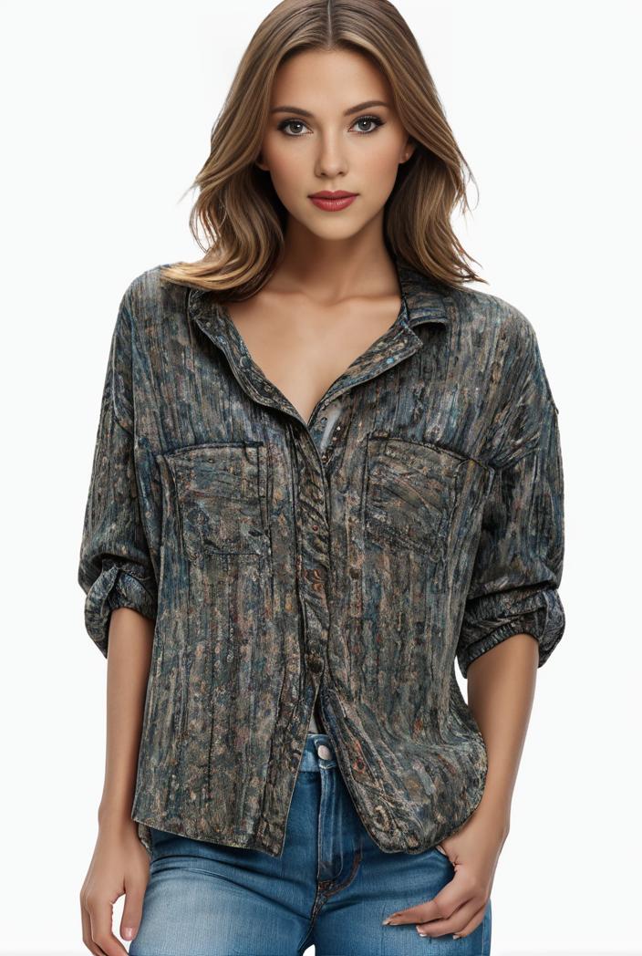 plus size boho top women s plus allover paisley print half sleeve v neck slight stretch top 122786