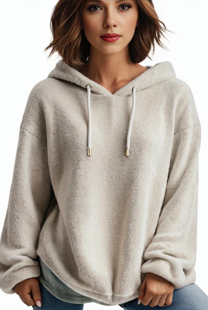 plus size casual hoodie women s plus solid ribbed long sleeve slight stretch hoodie drawstring sweatshirt 122904