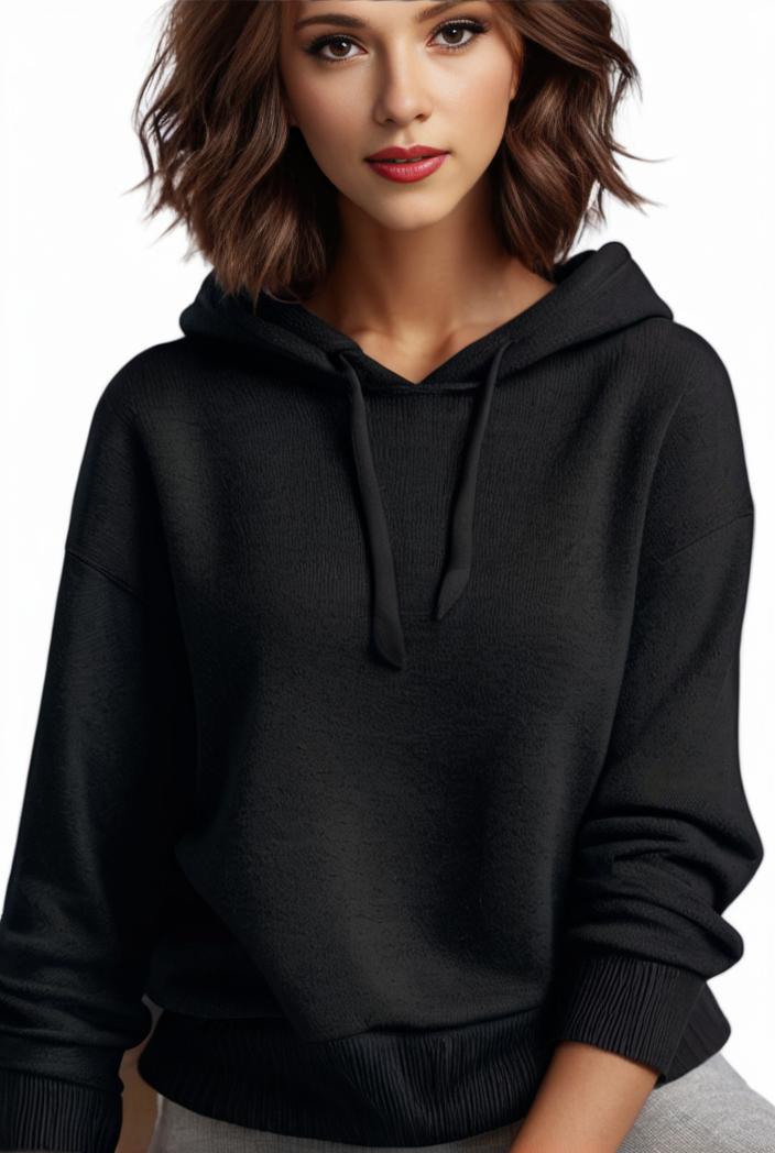 plus size casual hoodie women s plus solid ribbed long sleeve slight stretch hoodie drawstring sweatshirt 122911