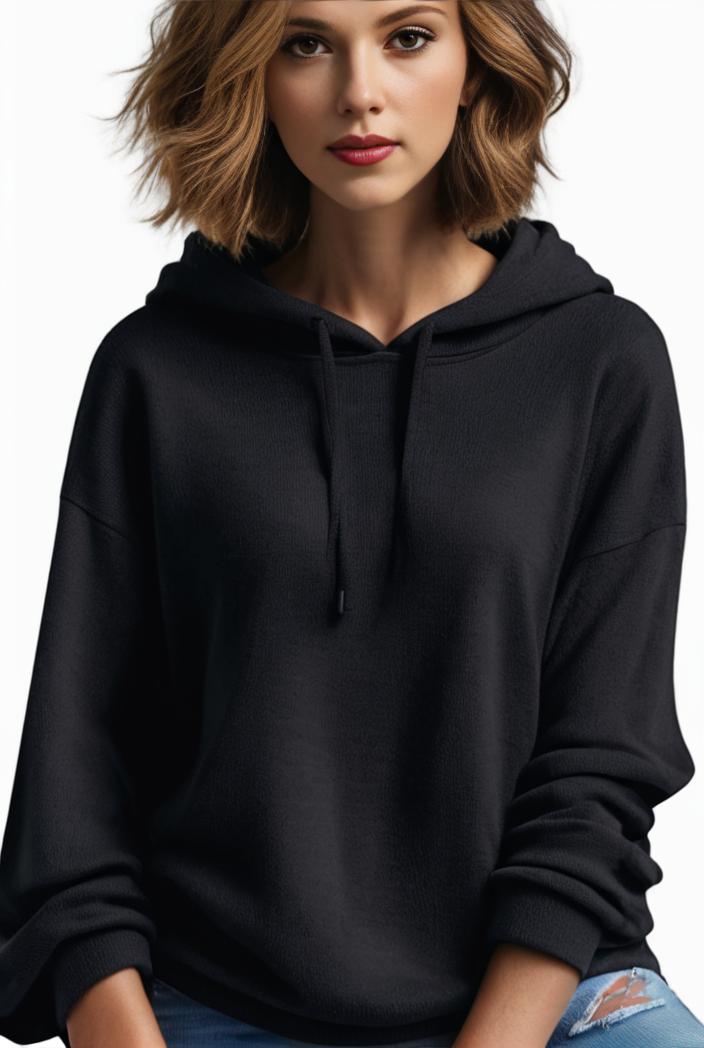 plus size casual hoodie women s plus solid ribbed long sleeve slight stretch hoodie drawstring sweatshirt 122915