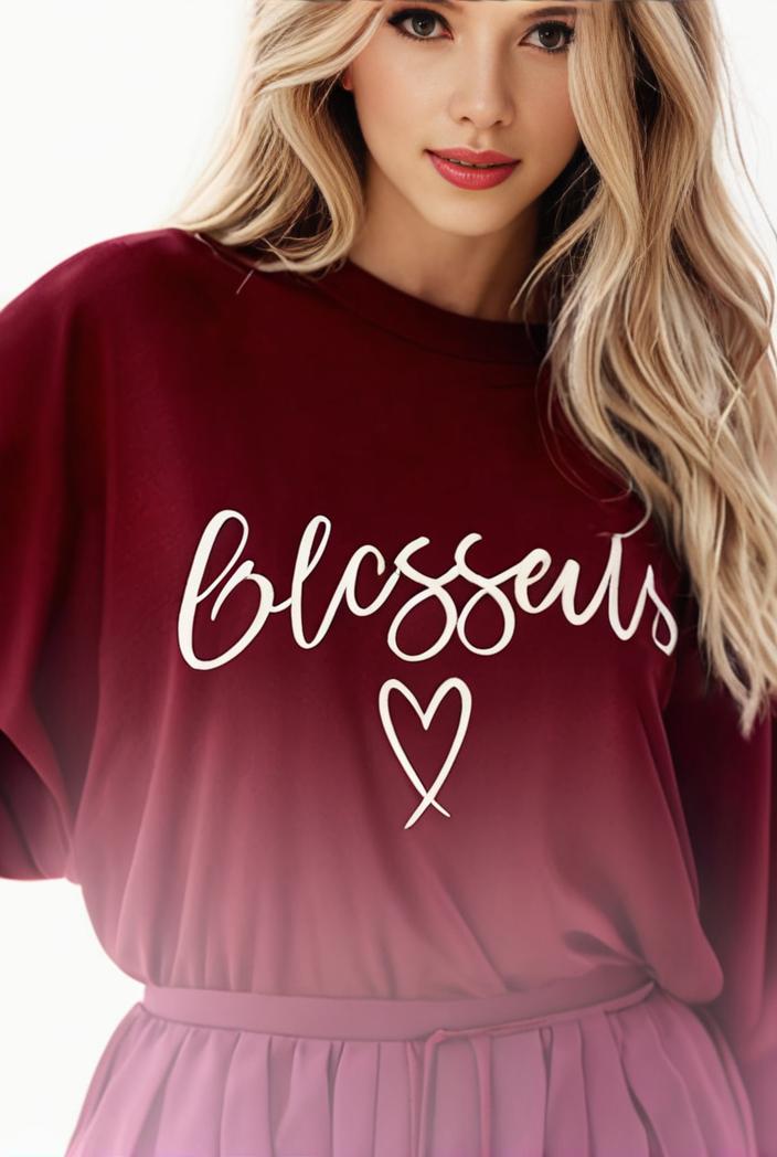 plus size casual sweatshirt women s plus ombre letter heart print raglan sleeve round neck slight stretch pullover sweatshirt 123193