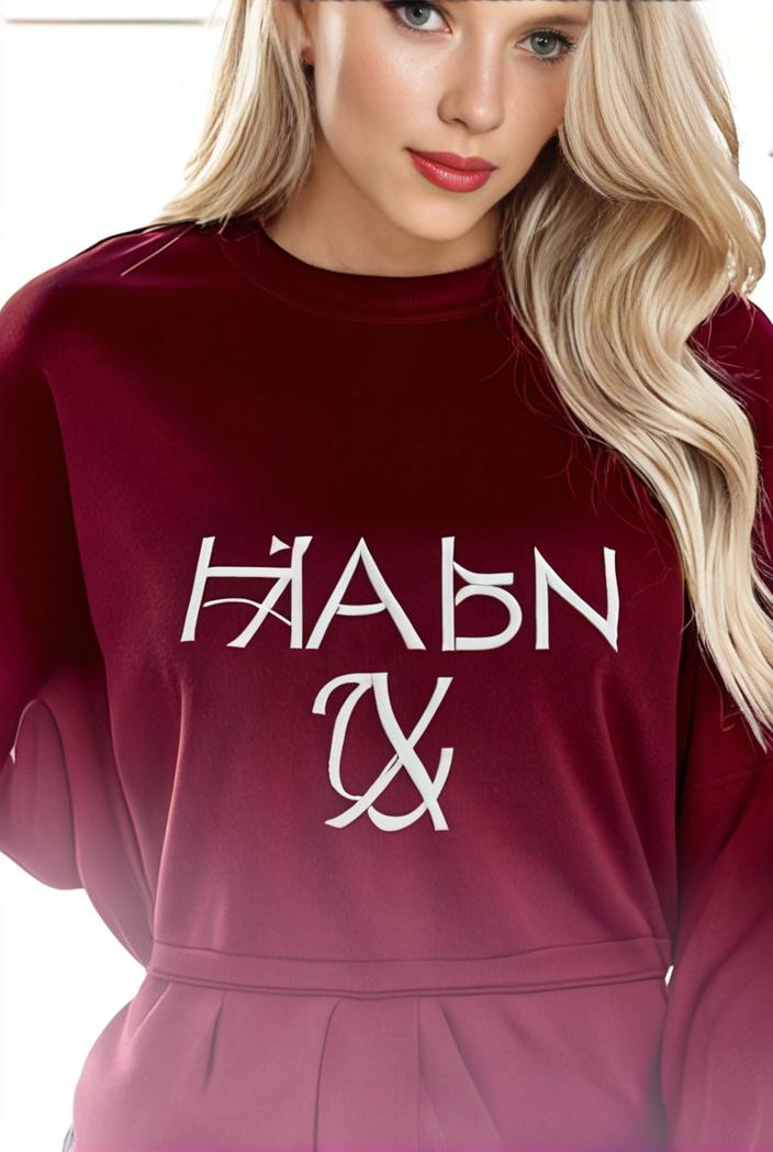 plus size casual sweatshirt women s plus ombre letter heart print raglan sleeve round neck slight stretch pullover sweatshirt 123197