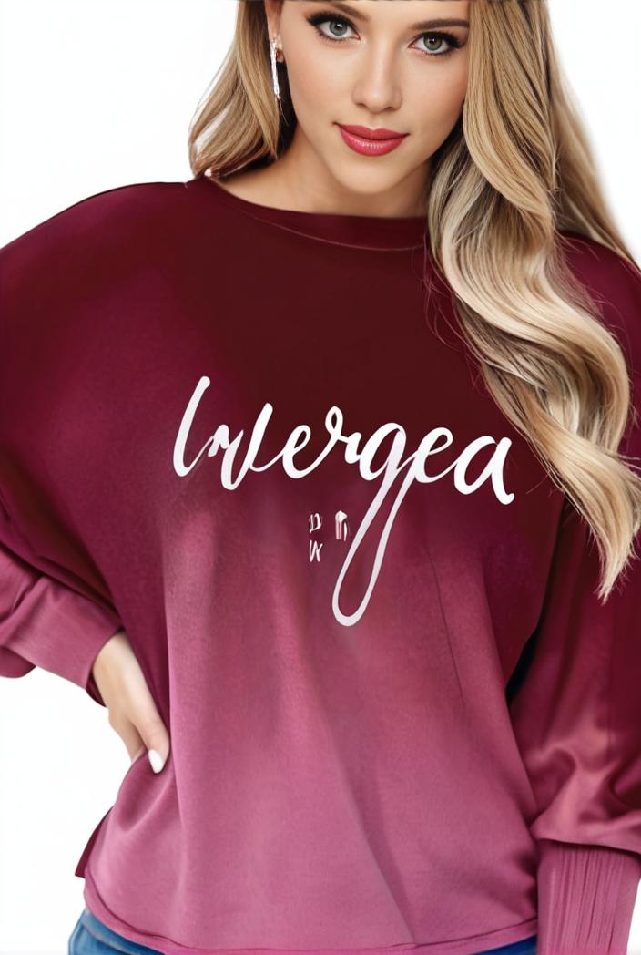 plus size casual sweatshirt women s plus ombre letter heart print raglan sleeve round neck slight stretch pullover sweatshirt 123205