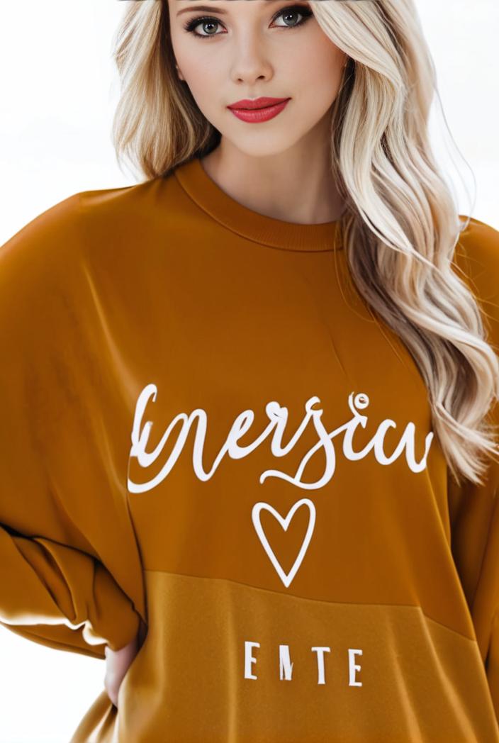 plus size casual sweatshirt women s plus ombre letter heart print raglan sleeve round neck slight stretch pullover sweatshirt 123217