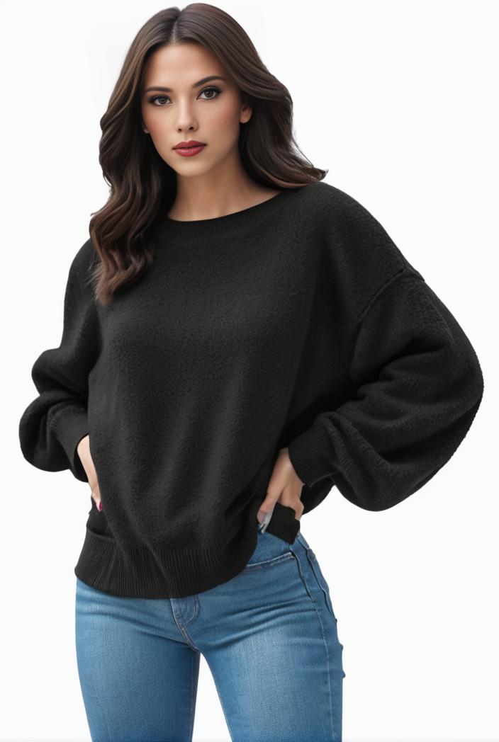 plus size casual sweatshirt women s plus solid waffle pattern long sleeve round neck sweatshirt 123310