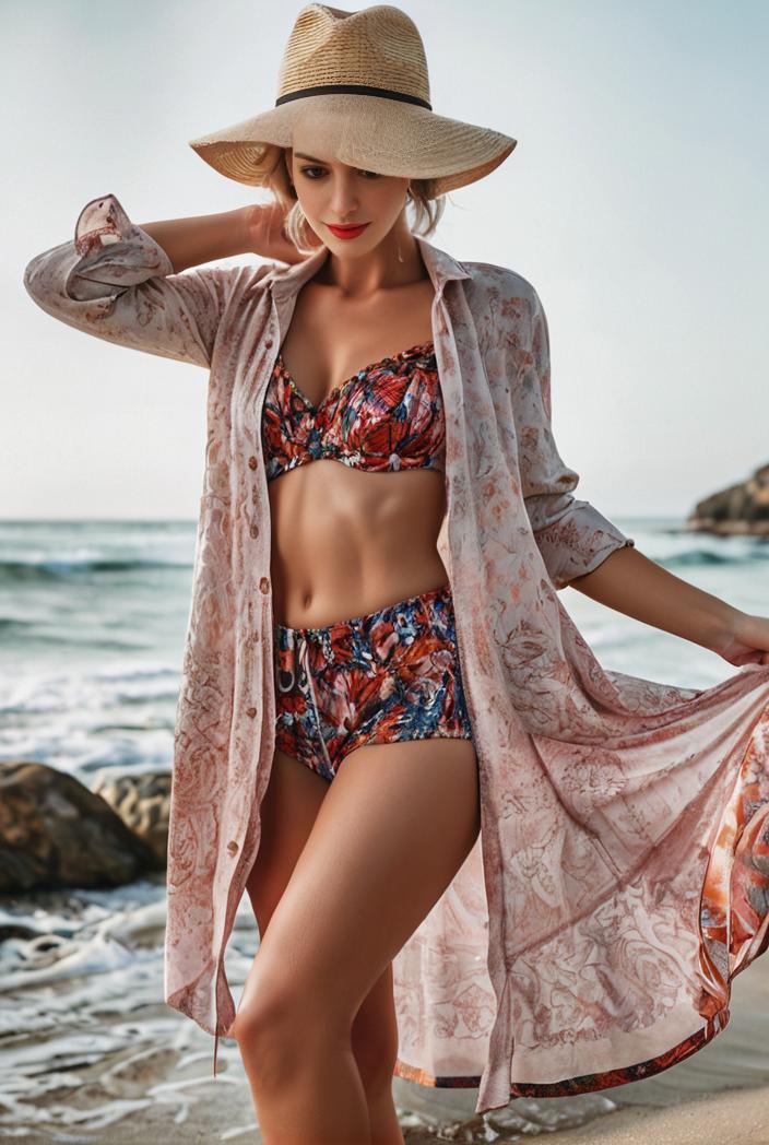 3 pieces sexy print bikini women high waist swimsuit cover up swimwear female lady bathing suit swimming summer beachwear 105905