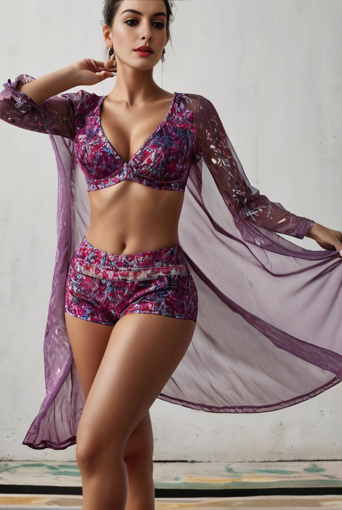 3 pieces sexy print bikini women high waist swimsuit cover up swimwear female lady bathing suit swimming summer beachwear 106032