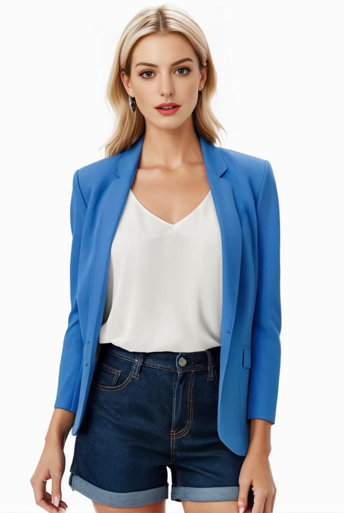 sophisticated split front blazer with long sleeves 132702
