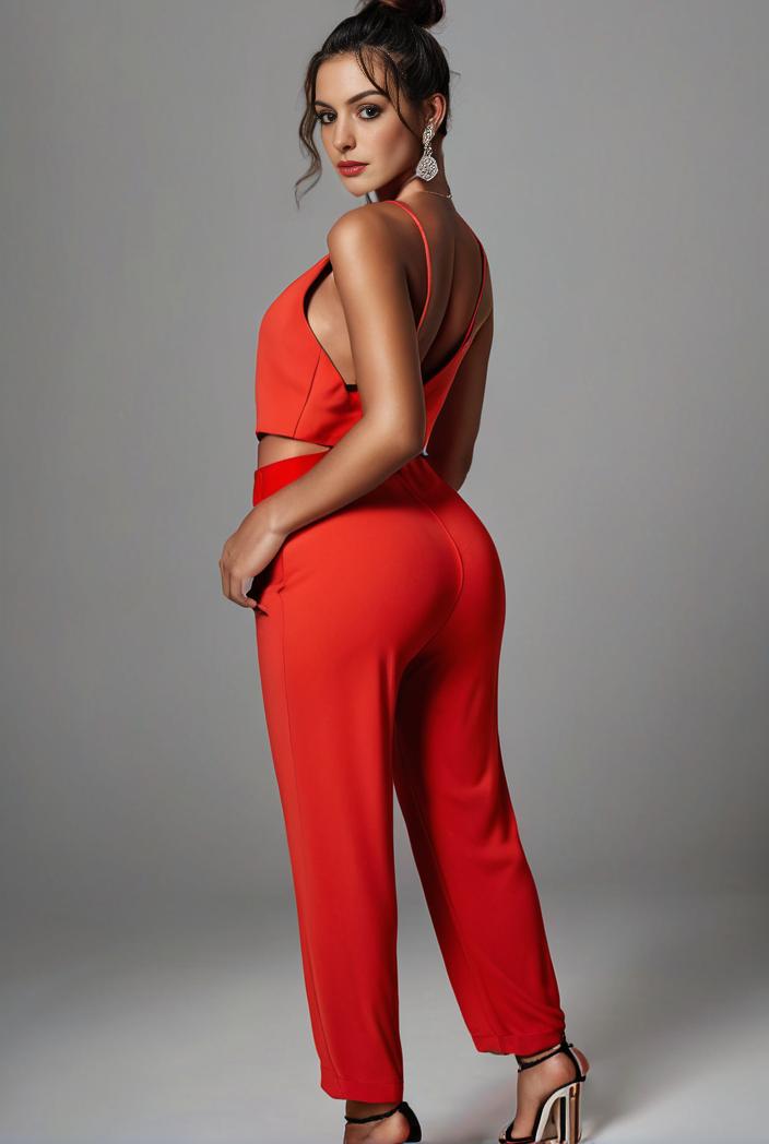 stylish sleeveless jumpsuit with tie waist and flap pockets for women 134316