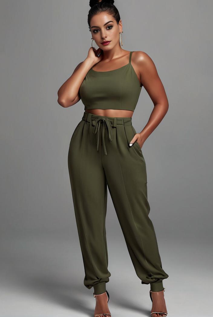 stylish sleeveless jumpsuit with tie waist and flap pockets for women 134323