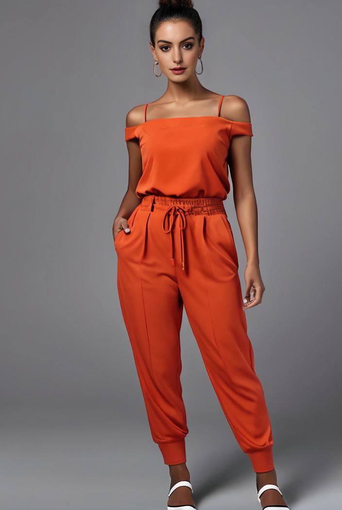 stylish sleeveless jumpsuit with tie waist and flap pockets for women 134342