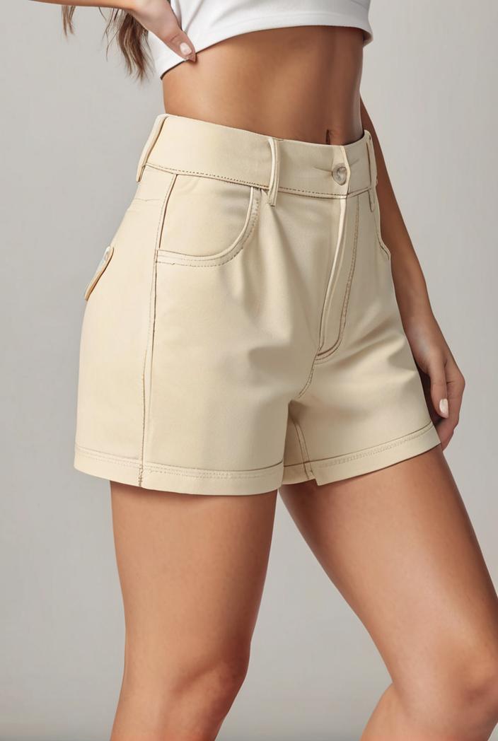 y2k kpop style denim skirt with double button closure and flap pockets 140118