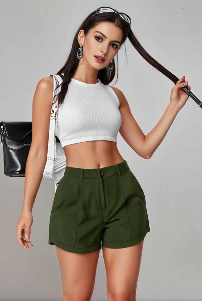 y2k kpop style denim skirt with double button closure and flap pockets 140173
