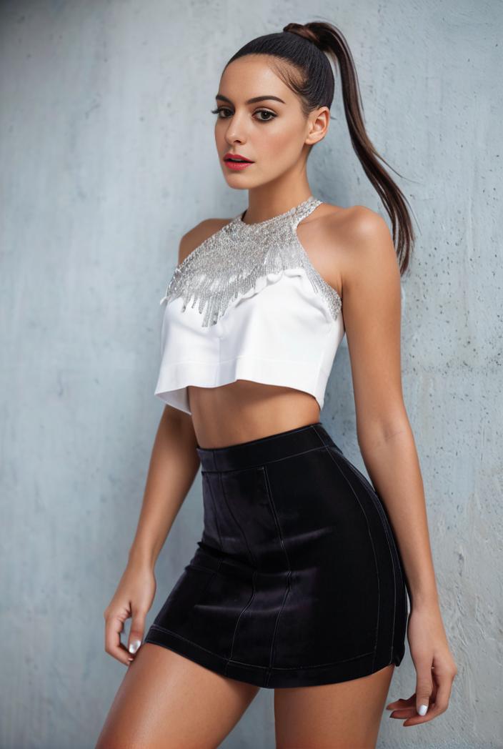 y2k style black denim skirt with cargo pockets 140200