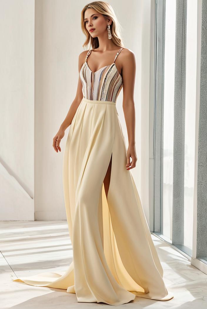 sleeveless v back tulle high low sequin appliques evening dresses 100959
