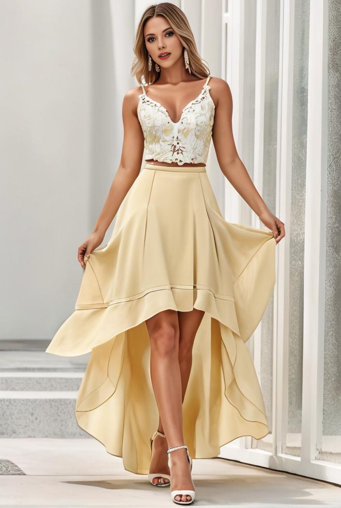 sleeveless v back tulle high low sequin appliques evening dresses 100965