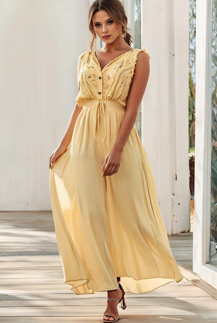 sleeveless v back tulle high low sequin appliques evening dresses 100968