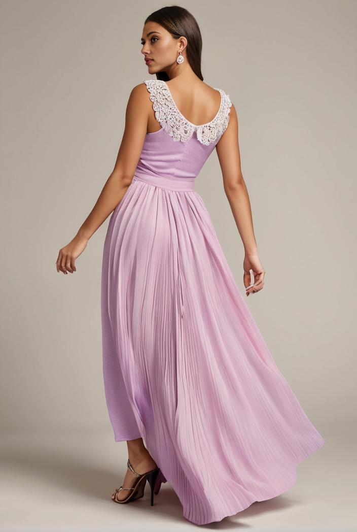 sleeveless v back tulle high low sequin appliques evening dresses 101005