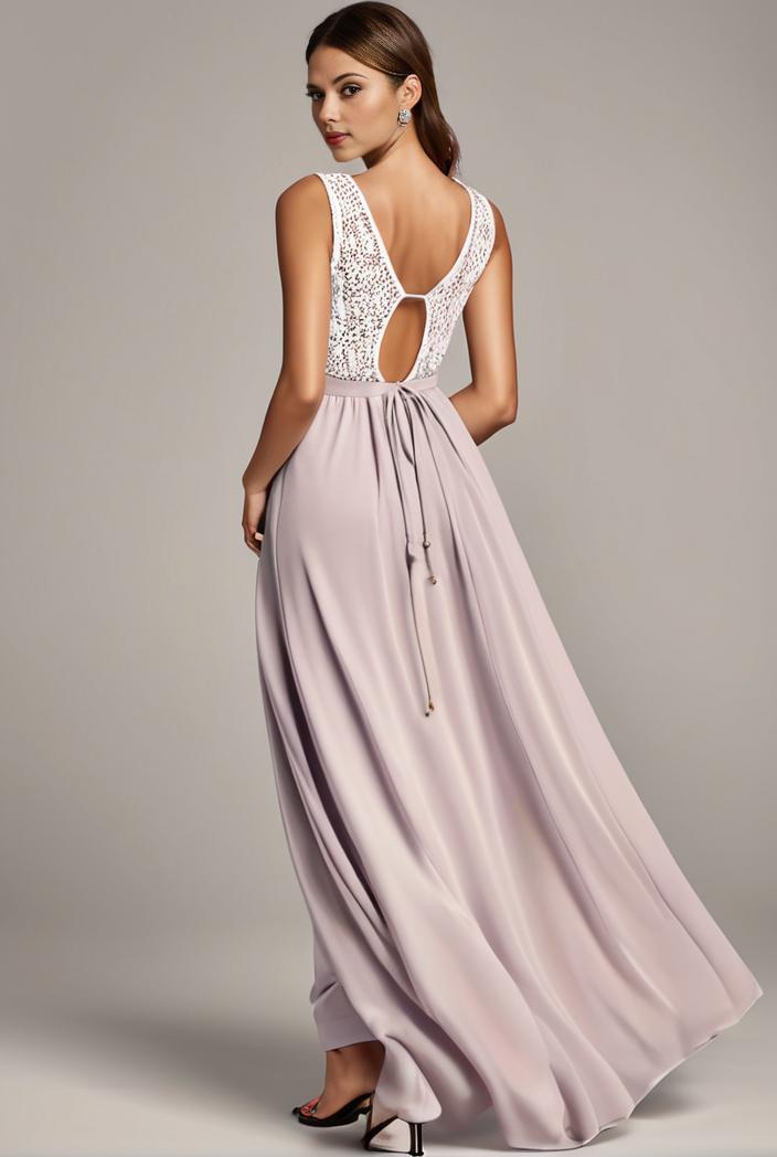 sleeveless v back tulle high low sequin appliques evening dresses 101006