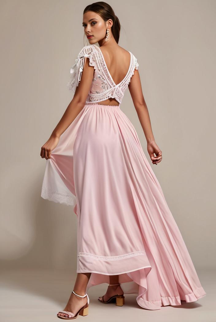 sleeveless v back tulle high low sequin appliques evening dresses 101007