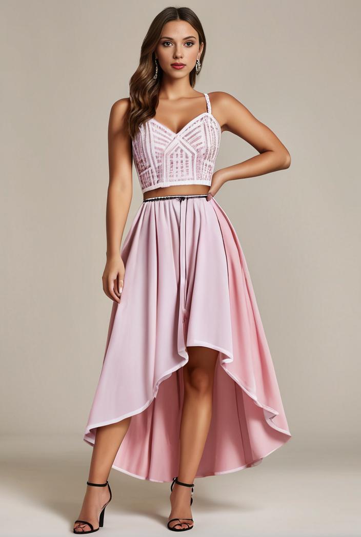 sleeveless v back tulle high low sequin appliques evening dresses 101029