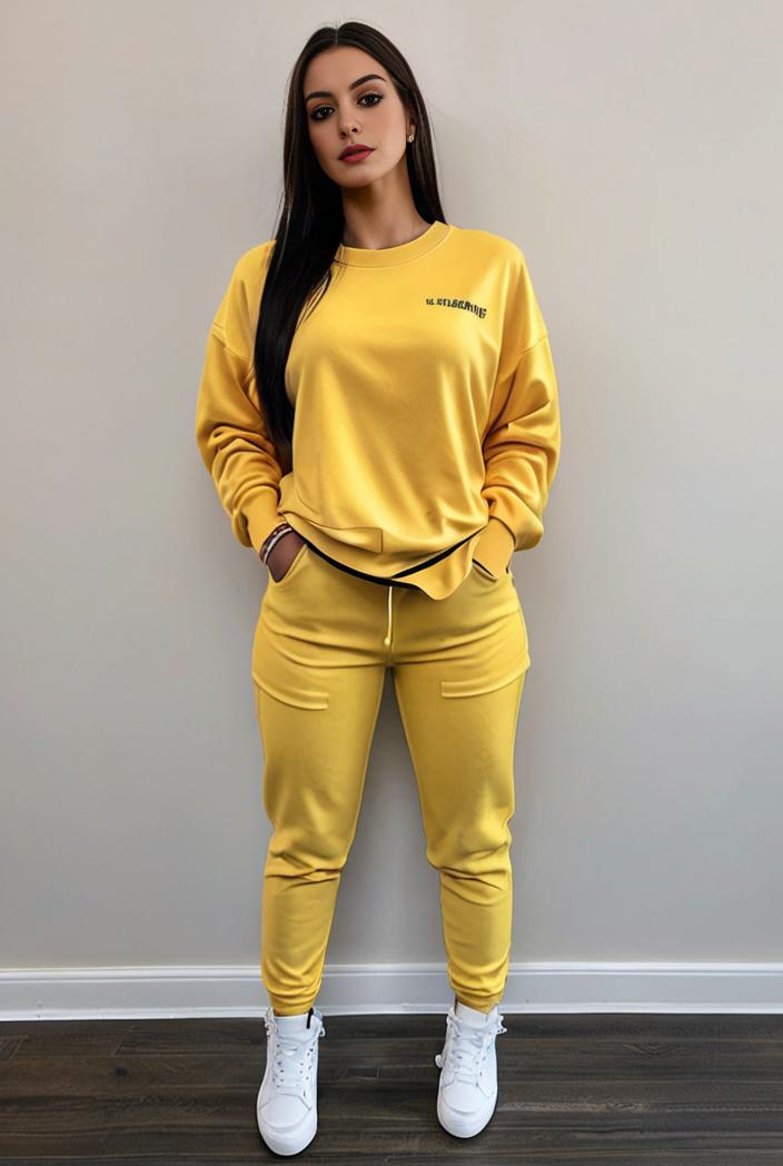 casual drawstring pants and hoodie combo set for women 144053