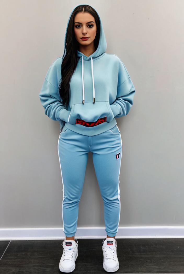 casual drawstring pants and hoodie combo set for women 144078