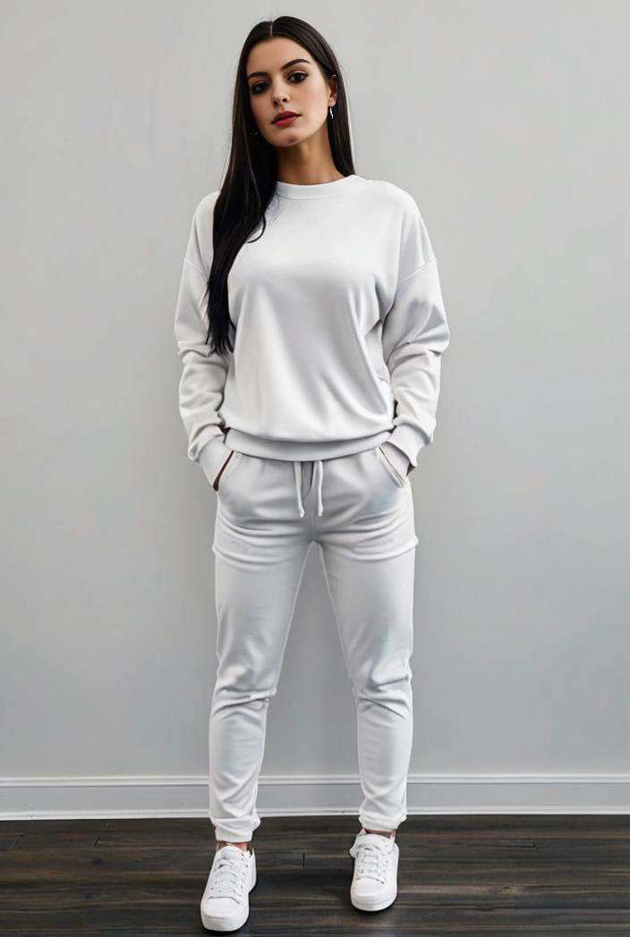 casual drawstring pants and hoodie combo set for women 144085
