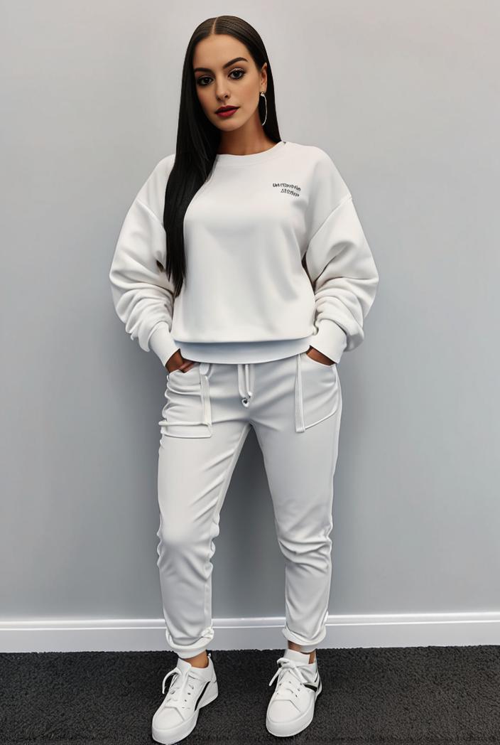 casual drawstring pants and hoodie combo set for women 144088