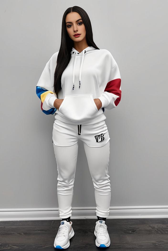casual drawstring pants and hoodie combo set for women 144090
