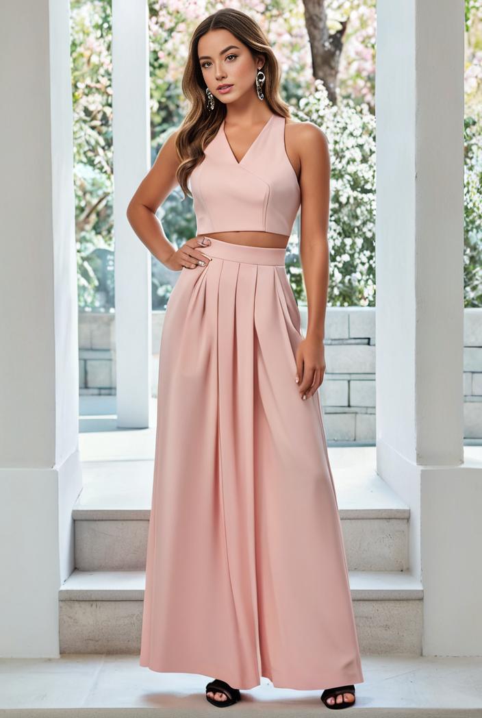 flowy chiffon one shoulder with three straps bridesmaid dress 101950