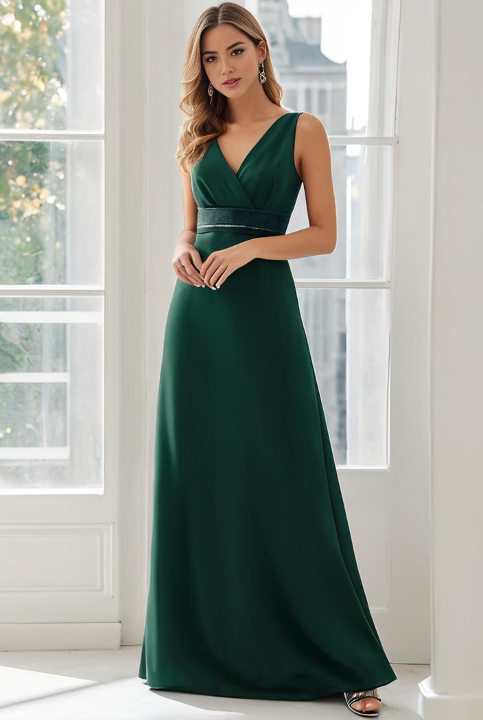 flowy chiffon one shoulder with three straps bridesmaid dress 101956