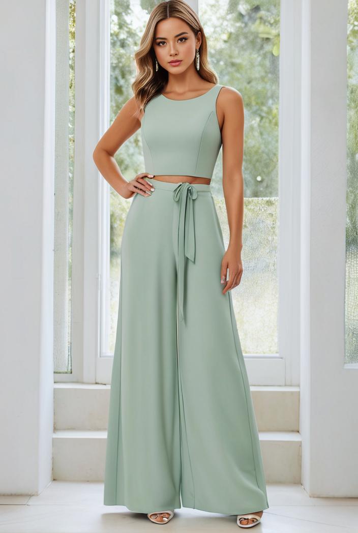 flowy chiffon one shoulder with three straps bridesmaid dress 101967