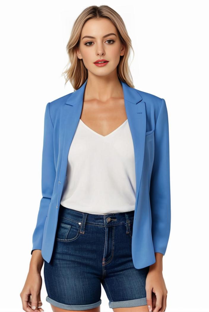 sophisticated split front blazer with long sleeves 117543