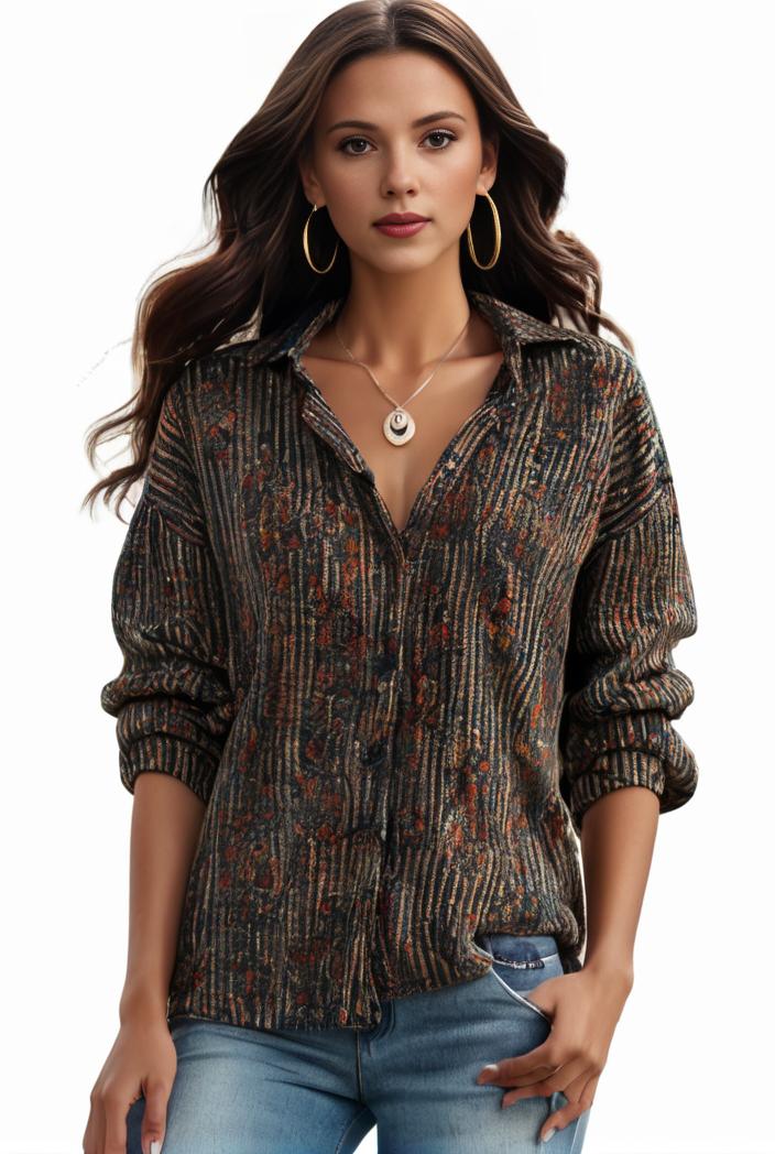 plus size boho top women s plus allover paisley print half sleeve v neck slight stretch top 133403