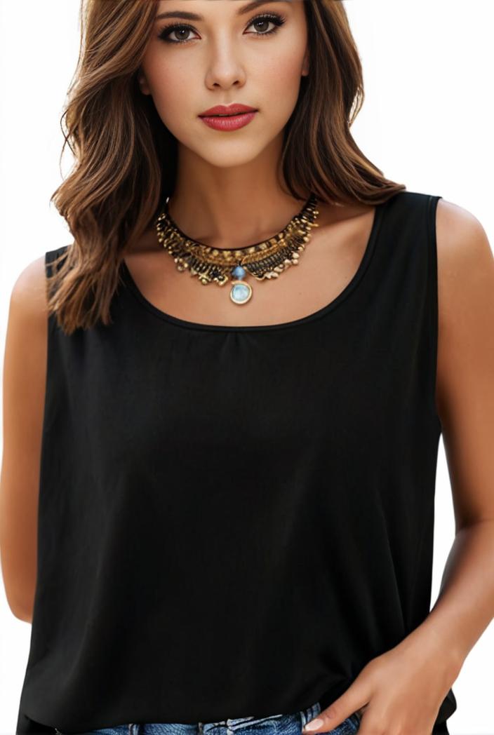 plus size casual tank top women s plus solid square neck slight stretch pleated tank top 134168