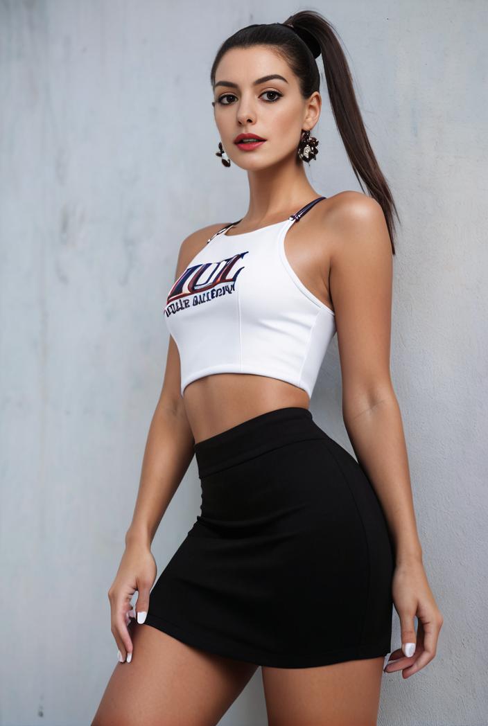 y2k style black denim skirt with cargo pockets 124951