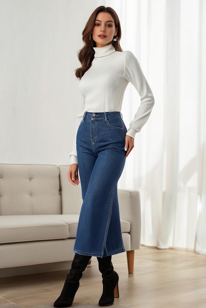 mermaid denim skirt with slant pockets stretch high waist women s denim midi skirt 144223