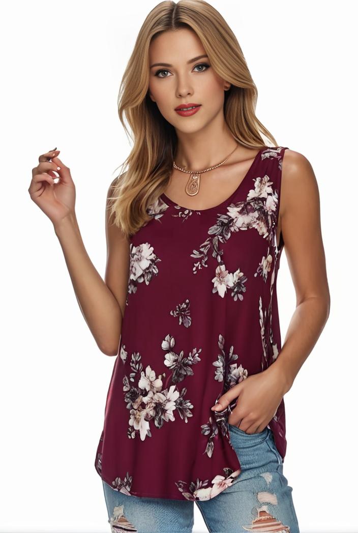 plus size boho tank top women s plus paisley print square neck medium stretch ruched tank top 127290