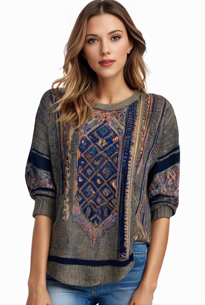 plus size boho top women s plus allover paisley print half sleeve v neck slight stretch top 127303