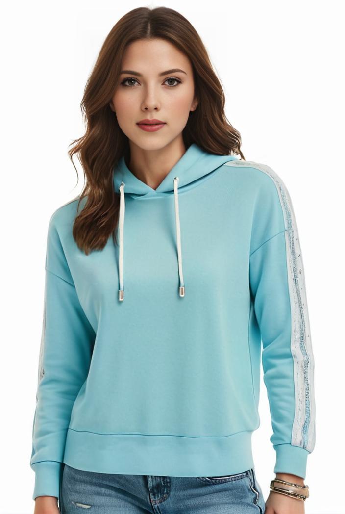 plus size casual sweatshirt women s plus solid cut out long sleeve slight stretch drawstring hoodie with pocket 127767