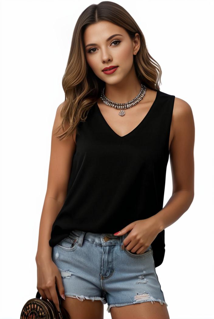 plus size casual tank top women s plus solid square neck pleated medium stretch tank top 128025