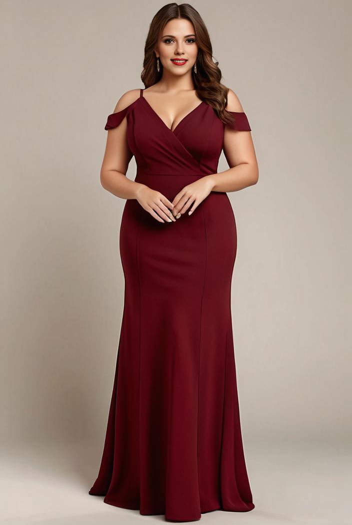 stylish plus size bodycon deep v neck sequin evening dress 142245