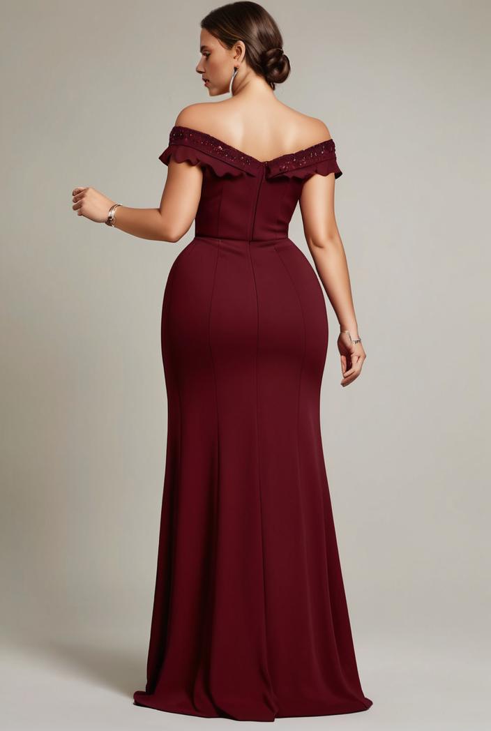 stylish plus size bodycon deep v neck sequin evening dress 142262