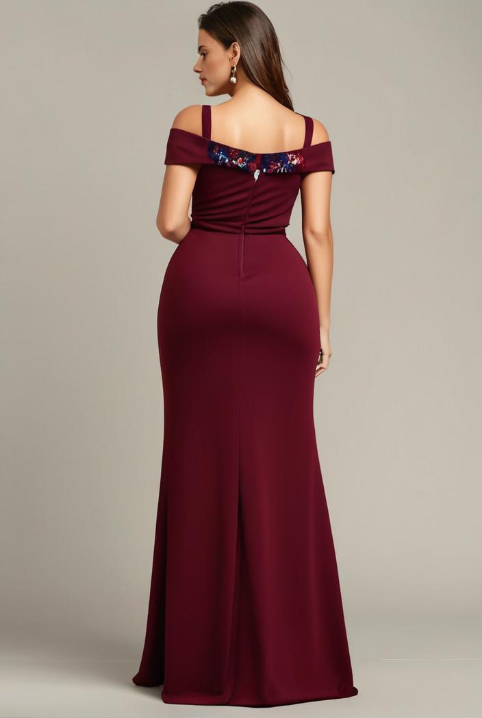stylish plus size bodycon deep v neck sequin evening dress 142267