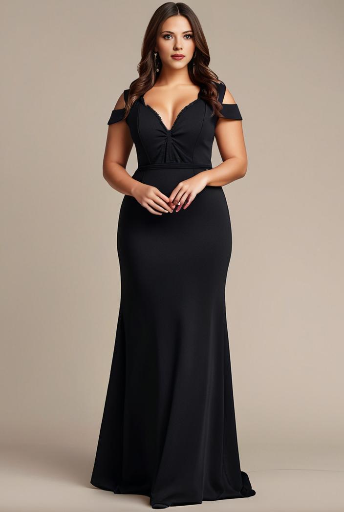stylish plus size bodycon deep v neck sequin evening dress 142283