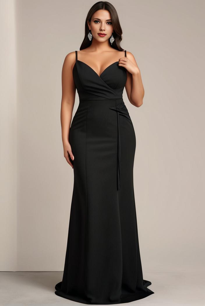 stylish plus size bodycon deep v neck sequin evening dress 142290