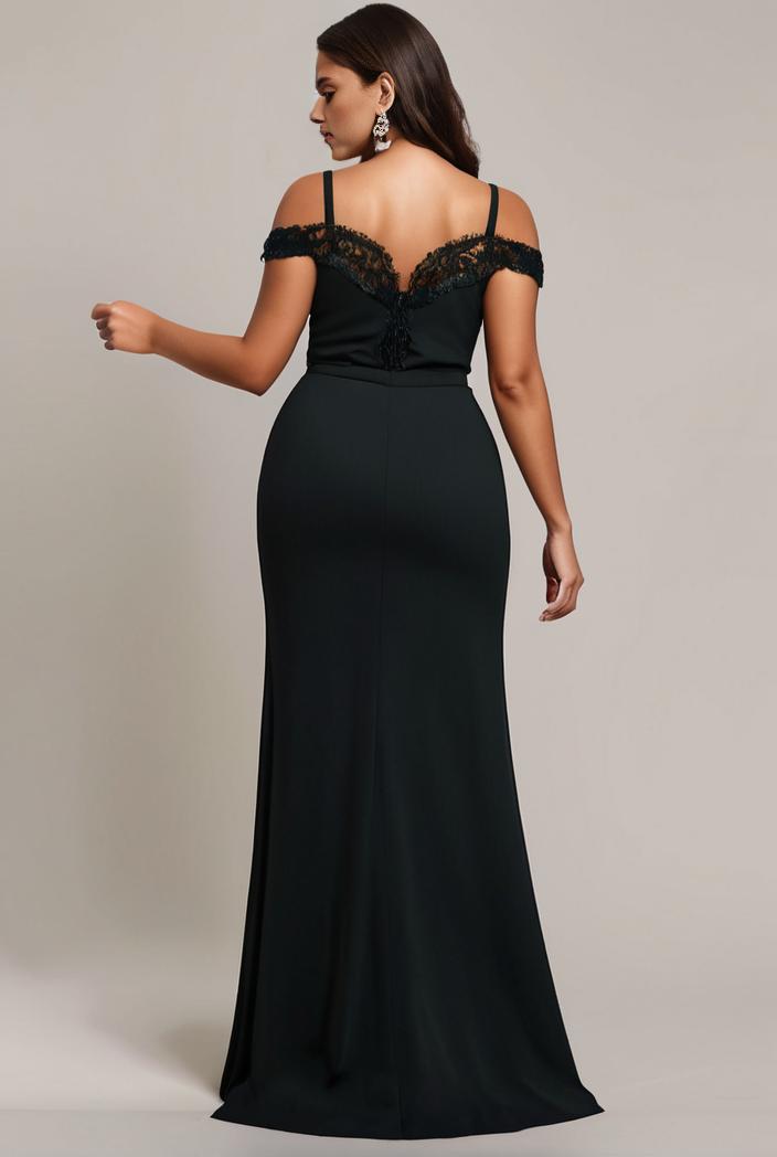 stylish plus size bodycon deep v neck sequin evening dress 142308
