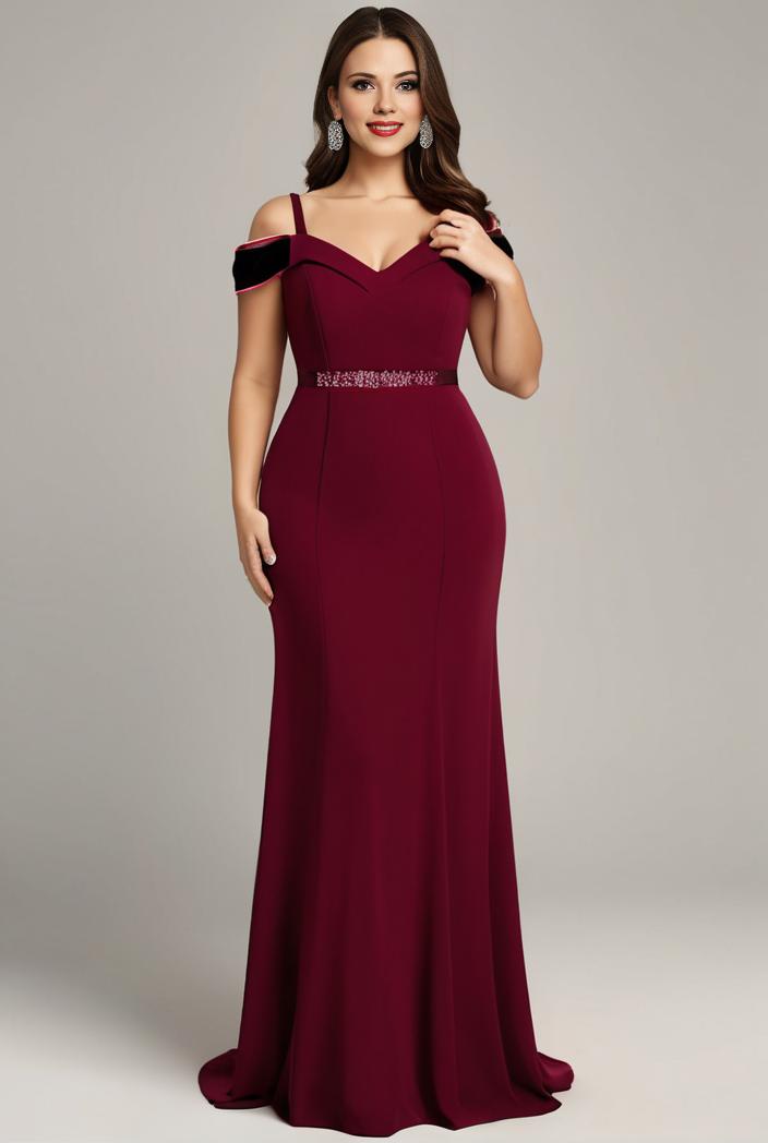 stylish plus size bodycon deep v neck sequin evening dress 142312