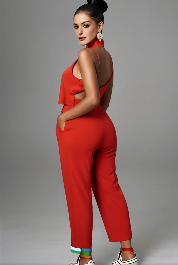 stylish sleeveless jumpsuit with tie waist and flap pockets for women 103119